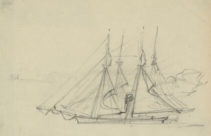 Two sailing ships