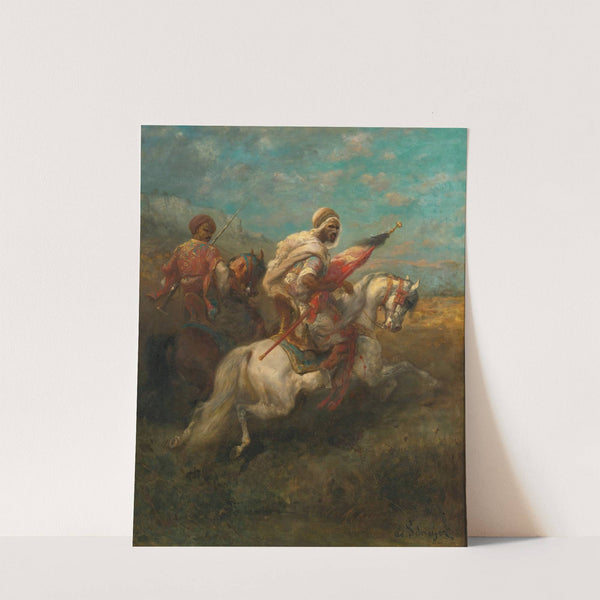 Two scouts on horseback by Adolf Schreyer