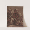 Two Seated Bearded Male Figures by Sigismondo Caula