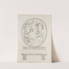 Two seated figures and two-headed dog within a circle by Antonio del Río