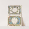 Two Separate Designs for the Top and Bottom of a Rectangular Gold Enameled Box with Canted Corners by Pierre Moreau