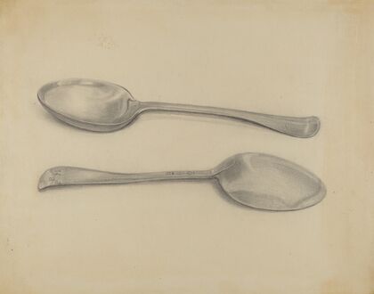 Two Silver Soup Spoons