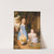 Two Sisters with Puppy and Flowers  by Arthur Armstrong