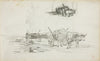 Two Sketches of Oxen Hauling a Log