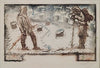 Two skiers meet