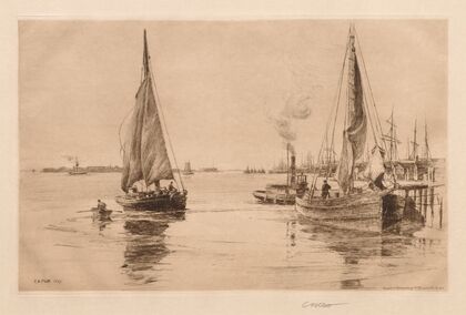 Two Sloops on the East River (1889) — size preview