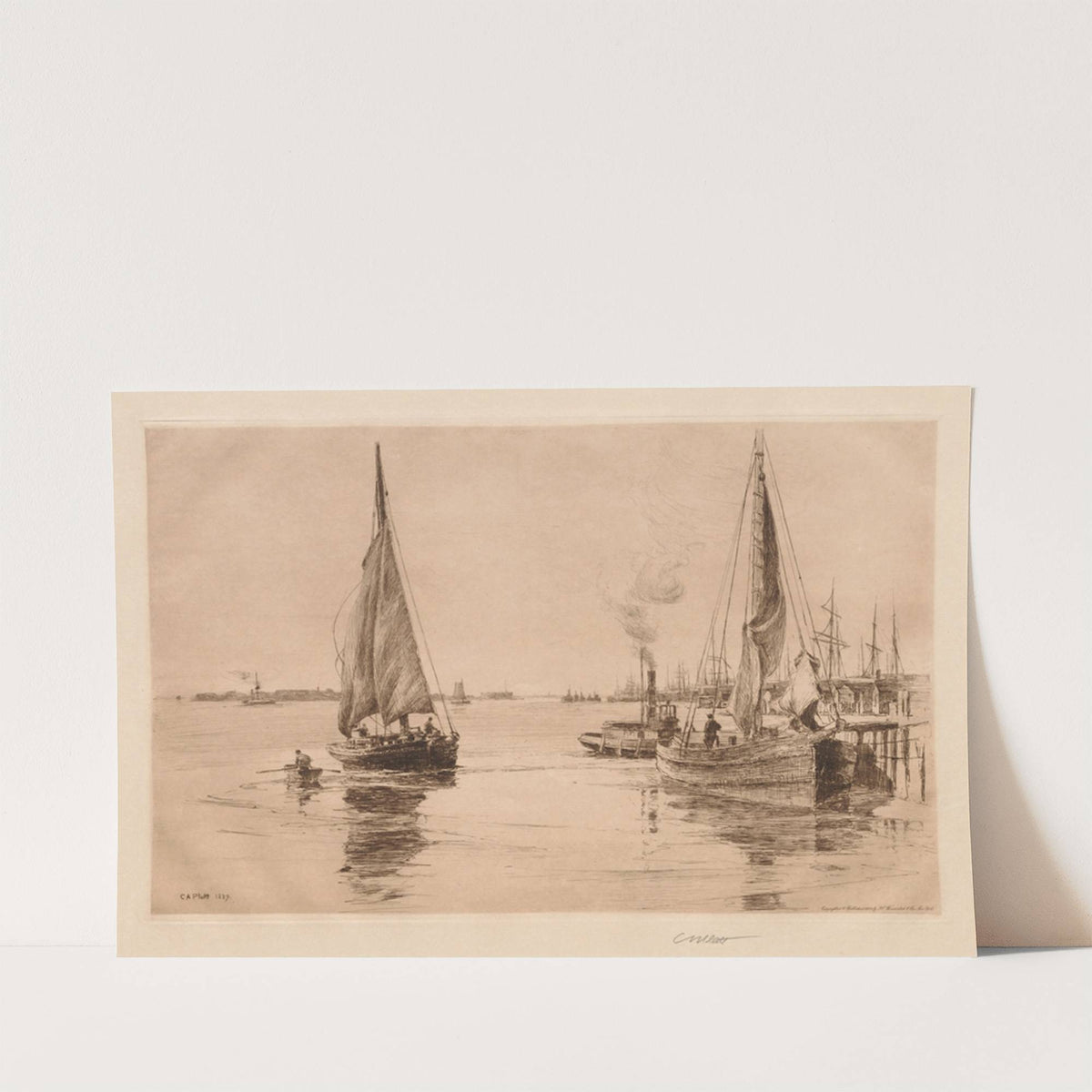 Two Sloops on the East River (1889) by Charles Adams Platt