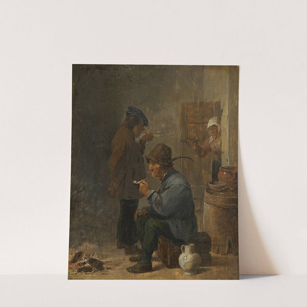 Two Smoking Peasants at the Coal Fire by David Teniers The Younger