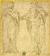 Two Standing Draped Figure
