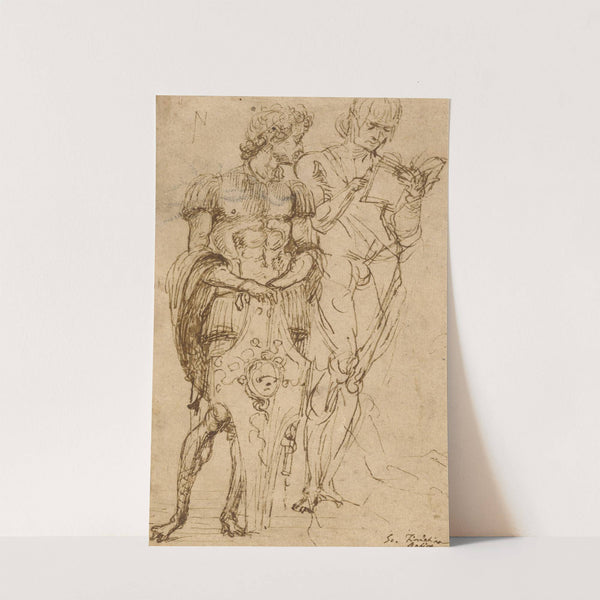 Two Standing Male Figures (1456) by Andrea Mantegna