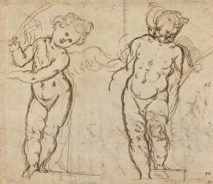 Two Standing Putti (recto)