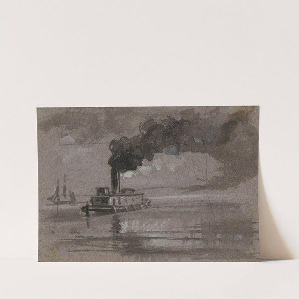 Two steamships by Alfred Rudolph Waud