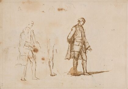 Two studies for a male portrait