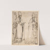 Two studies for Saint Ulrich of Augsburg (ca. 1505–8) by Hans Burgkmair The Elder