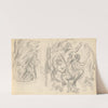 Two Studies for ‘The Judgement of Paris’ or ‘The Amorous Shepherd’ (1883-1886) by Paul Cézanne