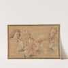 Two Studies of a Flutist and a Study of the Head of a Boy by Jean-Antoine Watteau