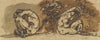 Two Studies of a Male Nude (Althaemenes) Hiding in a Bush