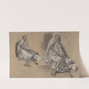Two Studies of a Seated Arab with a Pipe (1820–60) by Alexandre-Gabriel Decamps