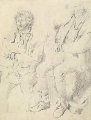 Two Studies of a Seated Man