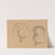 Two Studies of a Seated Nude with Long Hair by Gustav Klimt