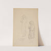 Two studies of a standing boy holding his hands up in prayer by Jean-Léon Gérôme