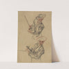 Two Studies of a Violinist Tuning His Instrument (1717-1718) by Jean-Antoine Watteau