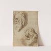 Two Studies of an Elderly Man&#039;s Head by Paulus Pontius