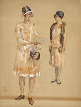 Two studies of Maridl, the artist’s daughter (1930)