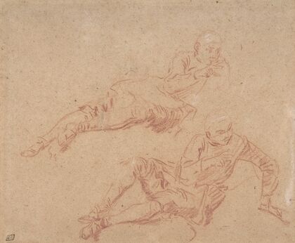Two Studies of Reclining Youth (early 18th century)