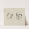 Two Studies of the Head of a Man by John Singer Sargent
