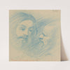 Two studies of Titian’s heads by Milan Thomka Mitrovský