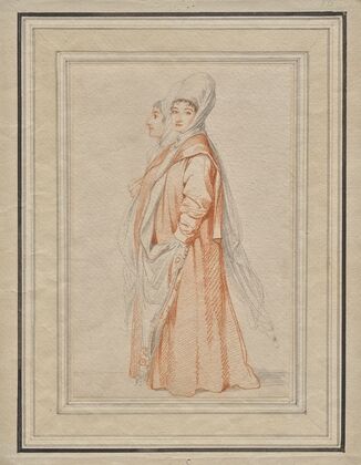 Two Veiled Young Women, probably Lilla Amnani and her sister (1786)