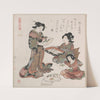 Two Women and a Girl Looking at Paintings (1815) by Kubo Shunman