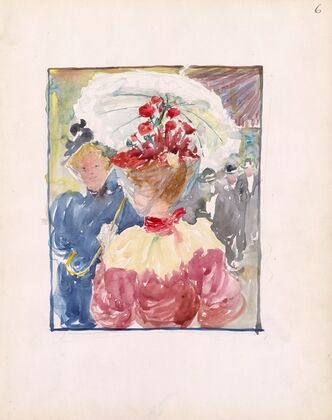 Two women conversing on the street (1895–1897) — size preview