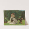 Two Women In A Garden by Hector Caffieri