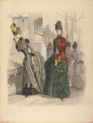 Two Women in Day Dresses