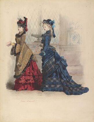 Two Women in Day Dresses
