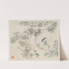 Two Women Sit at a Table within a Circle Visible in a Landscape by Hua Yan