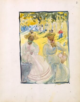 Two women sitting in a park (1895–1897)