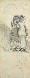 Two Young Girls in a Field