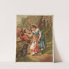 Two young girls with horse and dog (1873) by Armstrong &amp; Co. Lith.