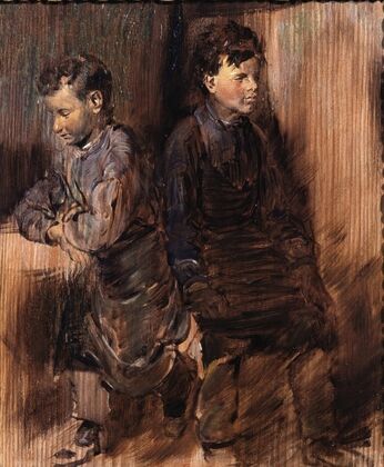 Two young shoemaker