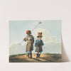 Two Young Street Vendors With Brushes And Buckets by Karl Ivanovich Kollman