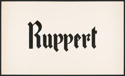 Typographical studies for Ruppert Beer