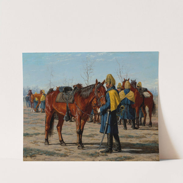 U.S. Calvary Preparing to Ride by William Thomas Trego