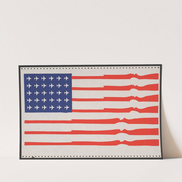 U.S. flag: guns for stripes, planes for stars by Anonymous