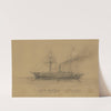 U.S. Gun Boat Montecello by Alfred Rudolph Waud