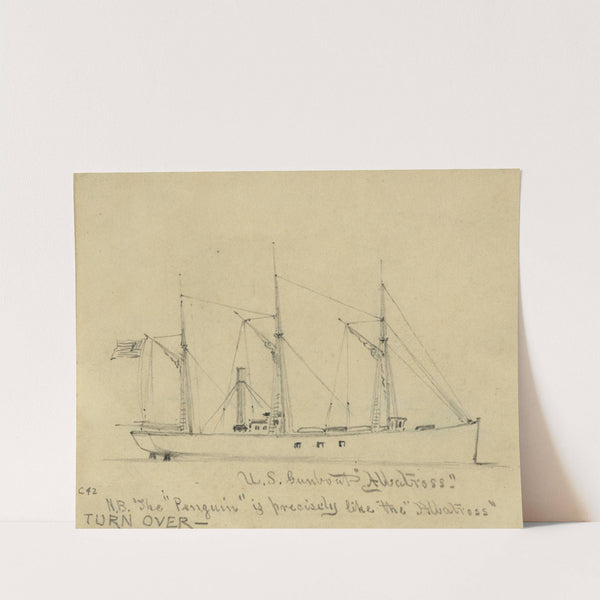 U.S. Gunboat 'Albatross' by Alfred Rudolph Waud