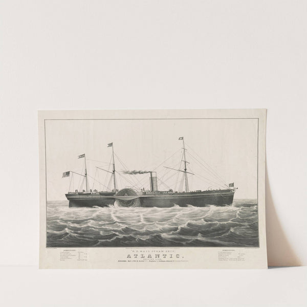 U.S. mail steam ship, Atlantic (1850) by Currier & Ives.