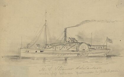 U.S. Steamer Adelaide, which plys between Baltimore & Fort Monroe